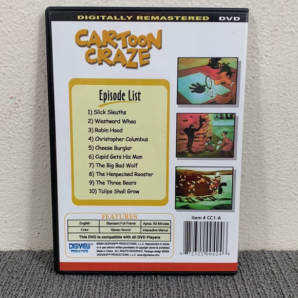 Cartoon Craze Presents Mutt and Jeff: Slick Sleuths Vol 22 (DVD, 2004) Slimcase - Picture 2 of 7